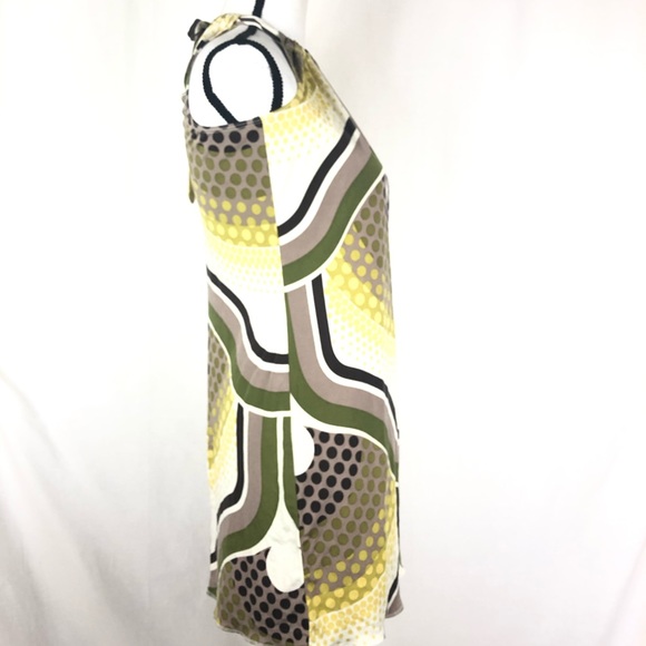 Trina Turk silk halter circle/ line print size 4 - Picture 2 of 8